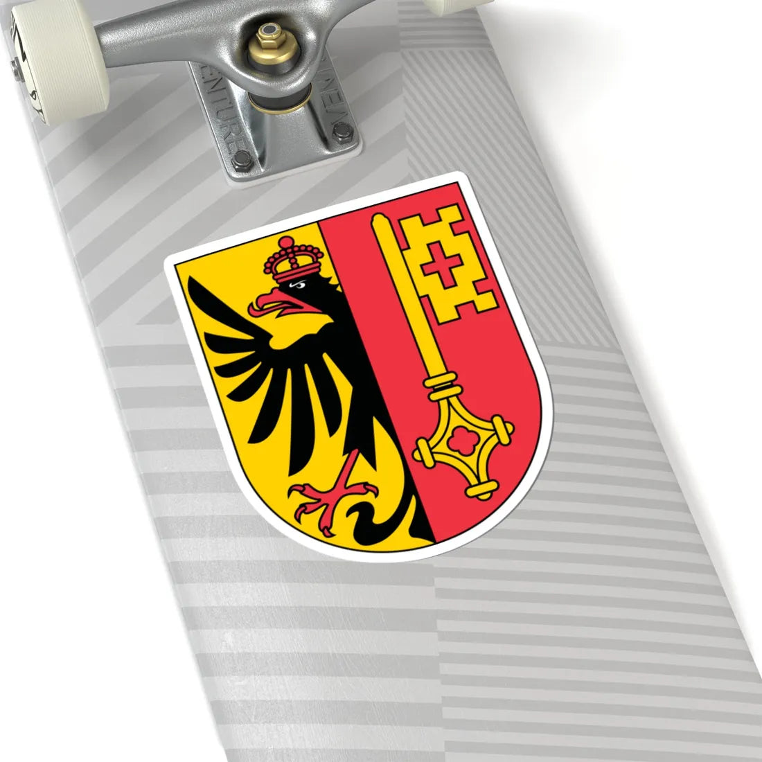 Wappen Genf matt (Switzerland) (Coat of Arms) STICKER Vinyl Kiss-Cut Decal - The Sticker Space