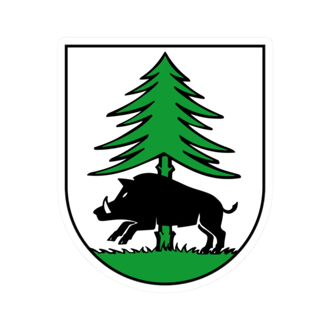 Wappen Geringswalde (Germany) (Coat of Arms) STICKER Vinyl Kiss-Cut Decal 2 Inch White - The Sticker Space