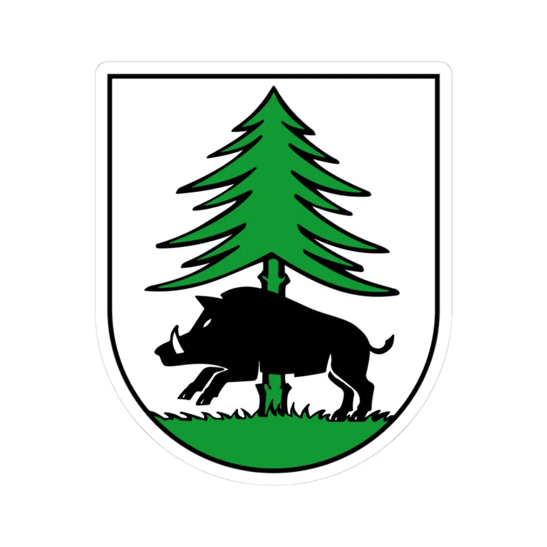 Wappen Geringswalde (Germany) (Coat of Arms) STICKER Vinyl Kiss-Cut Decal 3 Inch White - The Sticker Space