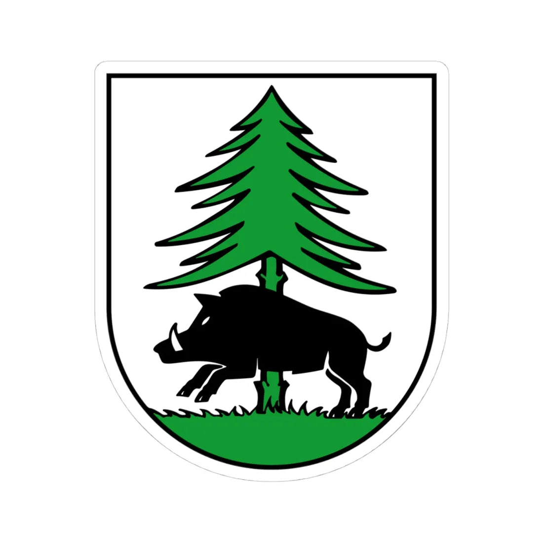 Wappen Geringswalde (Germany) (Coat of Arms) STICKER Vinyl Kiss-Cut Decal 4 Inch White - The Sticker Space