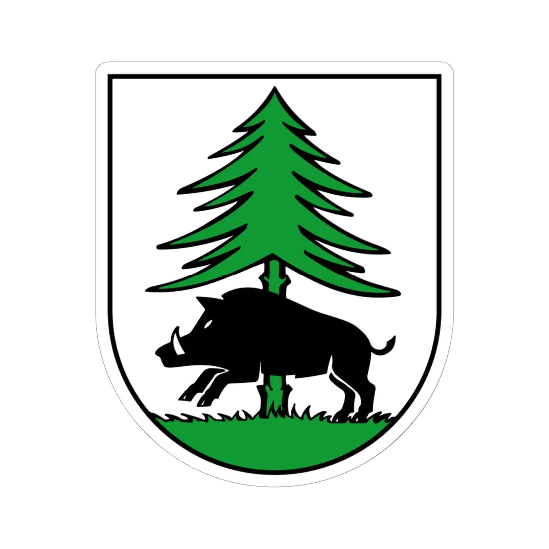 Wappen Geringswalde (Germany) (Coat of Arms) STICKER Vinyl Kiss-Cut Decal 6 Inch White - The Sticker Space