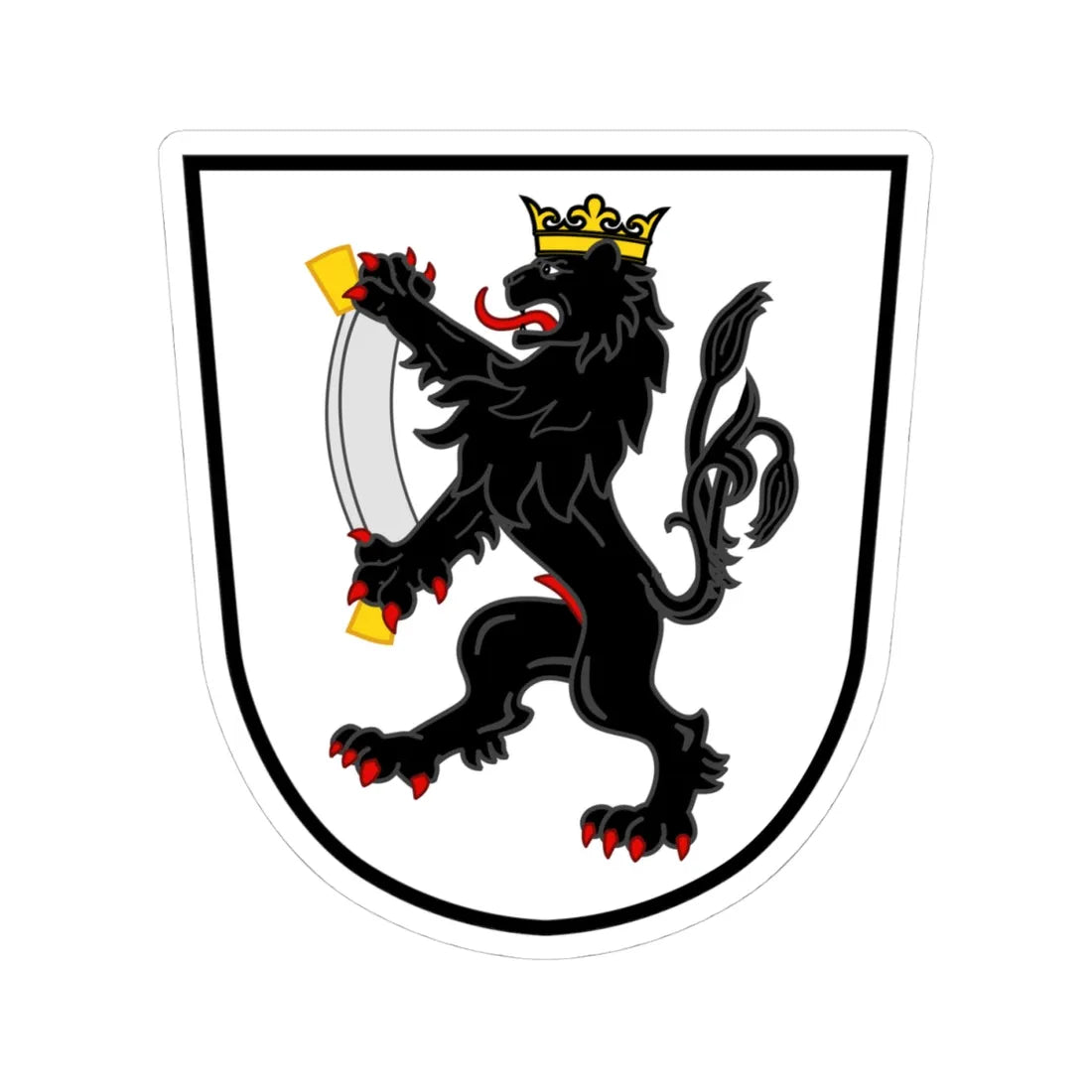 Wappen Gesellschaft zu Ober-Gerwern by Robbie Conceptuel (Switzerland) (Coat of Arms) STICKER Vinyl Kiss-Cut Decal 4 Inch White - The Sticker Space