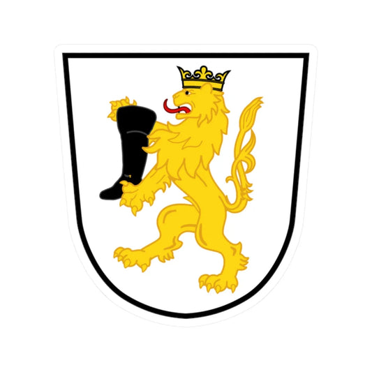 Wappen Gesellschaft zu Schuhmachern by Robbie Conceptuel (Switzerland) (Coat of Arms) STICKER Vinyl Kiss-Cut Decal 2 Inch White - The Sticker Space