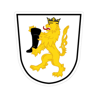 Wappen Gesellschaft zu Schuhmachern by Robbie Conceptuel (Switzerland) (Coat of Arms) STICKER Vinyl Kiss-Cut Decal 6 Inch White - The Sticker Space