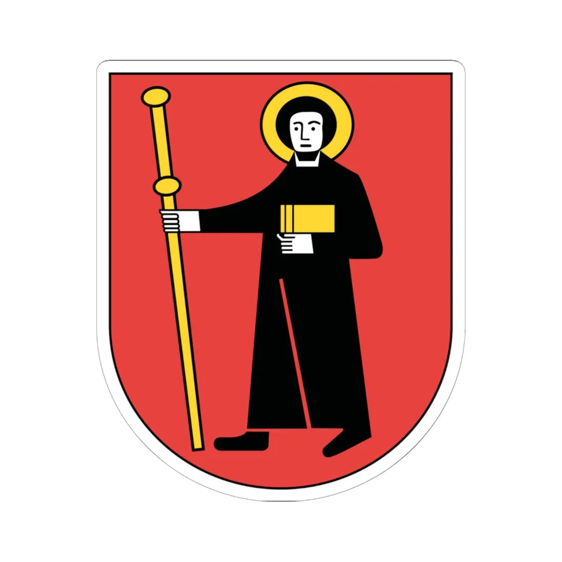Wappen Glarus matt (Switzerland) (Coat of Arms) STICKER Vinyl Kiss-Cut Decal 6 Inch White - The Sticker Space