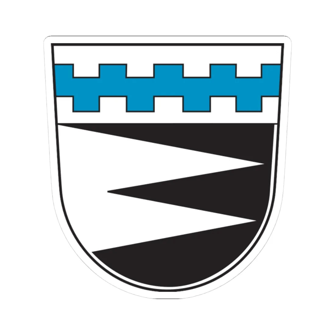 Wappen Gleissenberg (Germany) (Coat of Arms) STICKER Vinyl Kiss-Cut Decal 3 Inch White - The Sticker Space