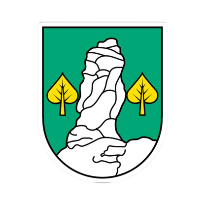 Wappen Gohrisch (Germany) (Coat of Arms) STICKER Vinyl Kiss-Cut Decal 2 Inch White - The Sticker Space