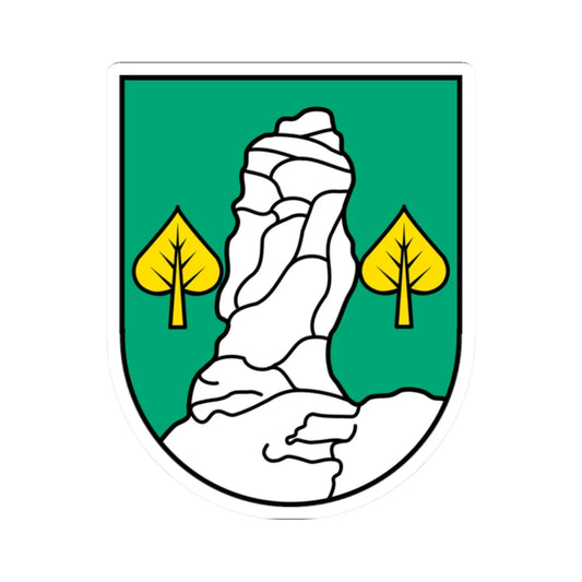 Wappen Gohrisch (Germany) (Coat of Arms) STICKER Vinyl Kiss-Cut Decal 2 Inch White - The Sticker Space