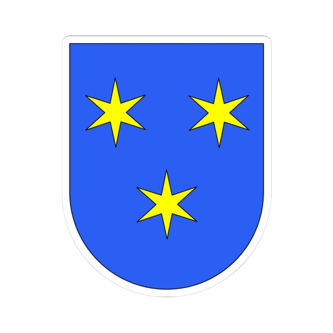 Wappen Grafschaft Sargans (Switzerland) (Coat of Arms) STICKER Vinyl Kiss-Cut Decal 3 Inch White - The Sticker Space