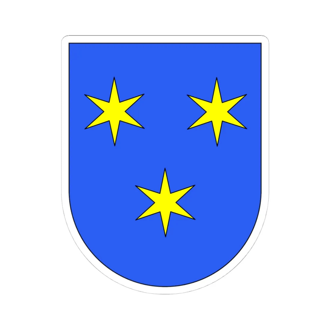 Wappen Grafschaft Sargans (Switzerland) (Coat of Arms) STICKER Vinyl Kiss-Cut Decal 4 Inch White - The Sticker Space