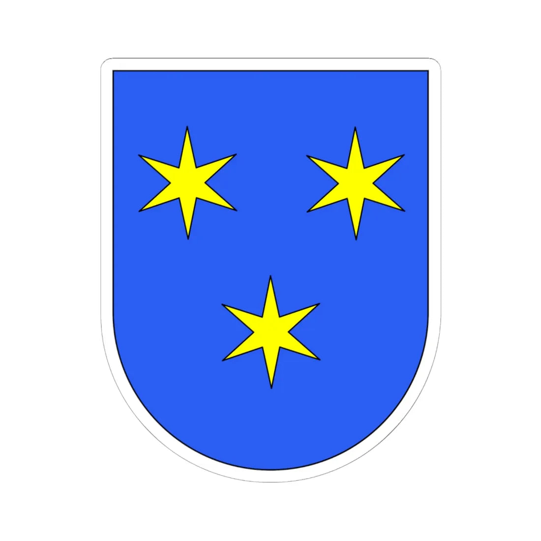 Wappen Grafschaft Sargans (Switzerland) (Coat of Arms) STICKER Vinyl Kiss-Cut Decal 6 Inch White - The Sticker Space