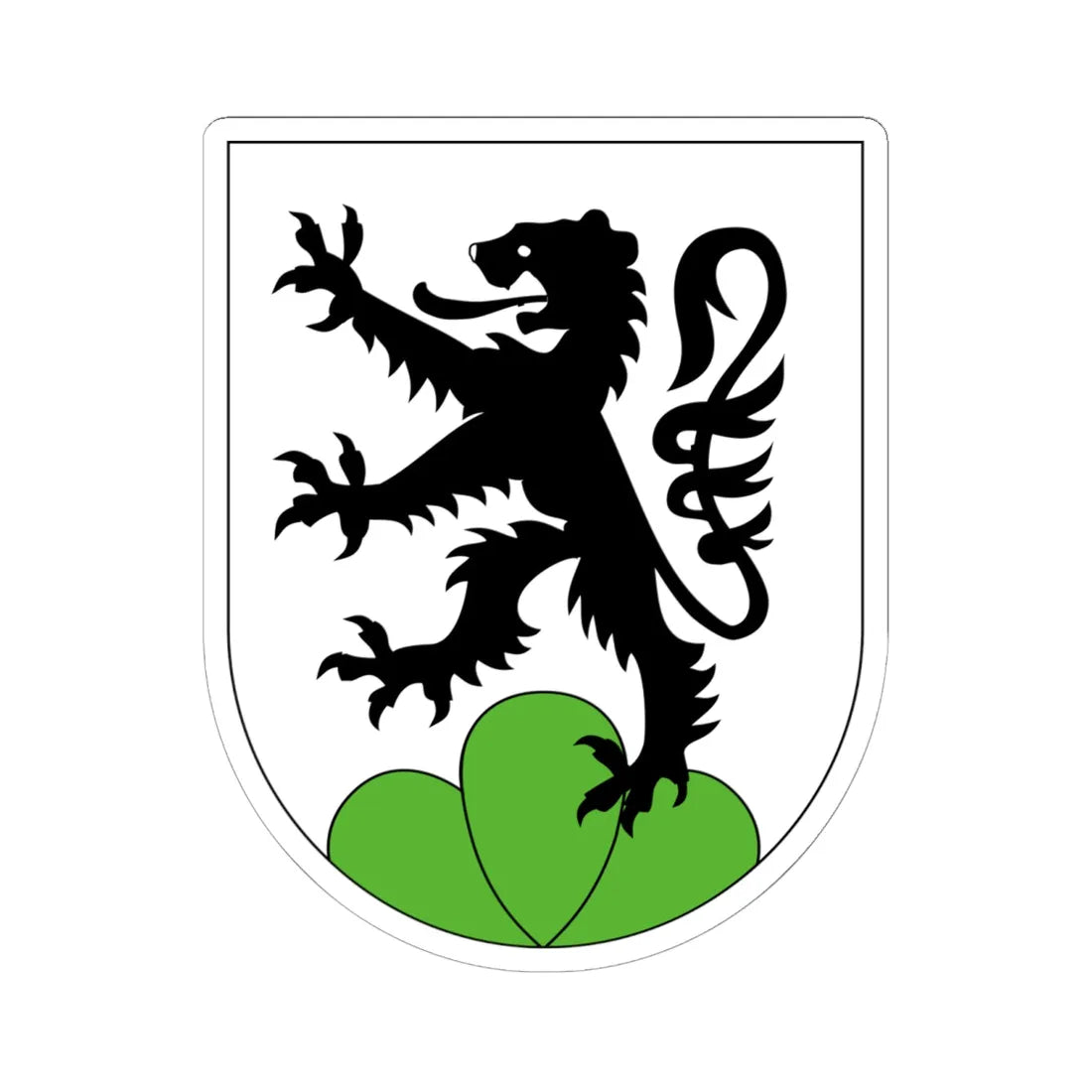 Wappen Grasburg (Switzerland) (Coat of Arms) STICKER Vinyl Kiss-Cut Decal 6 Inch White - The Sticker Space