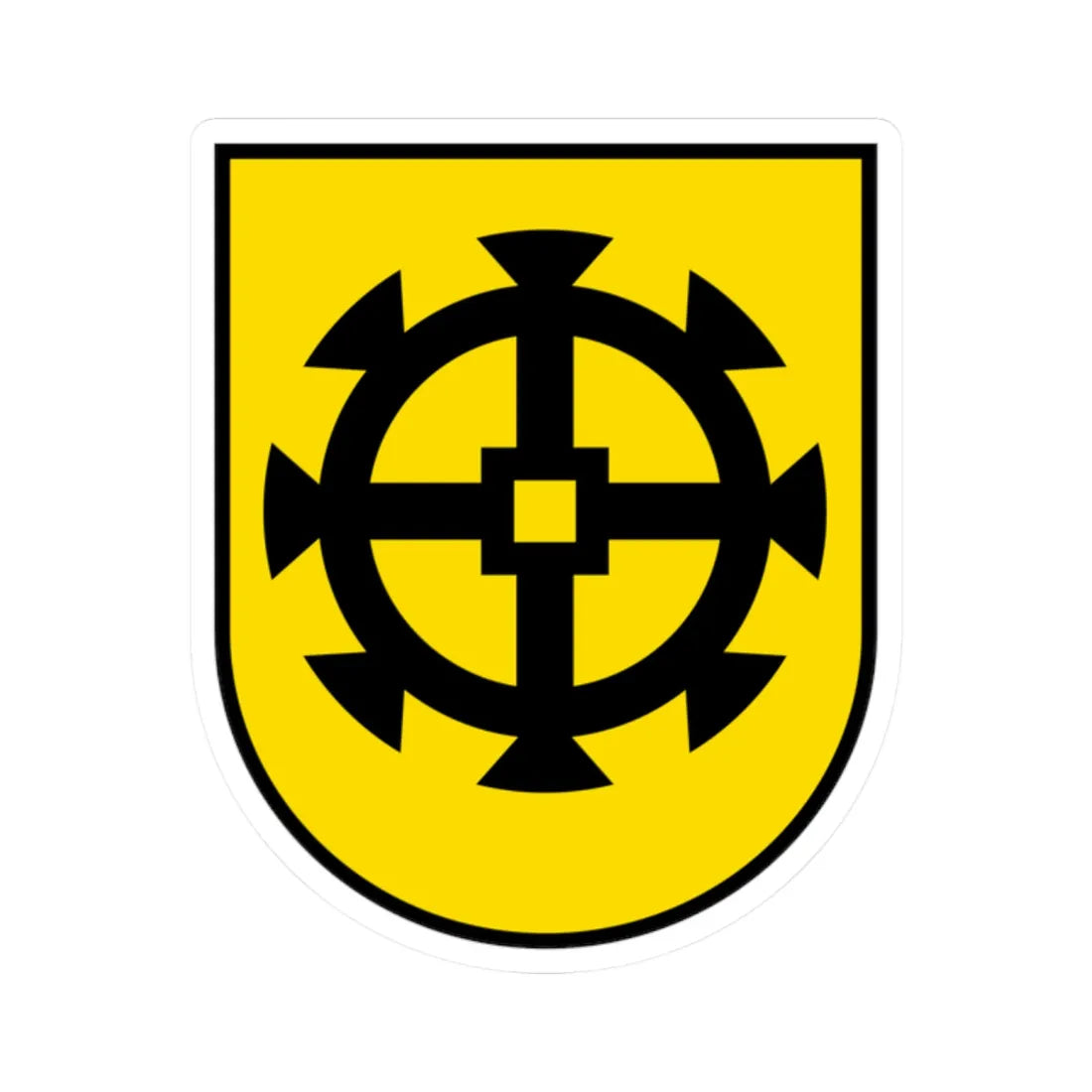 Wappen Greng (Switzerland) (Coat of Arms) STICKER Vinyl Kiss-Cut Decal 2 Inch White - The Sticker Space