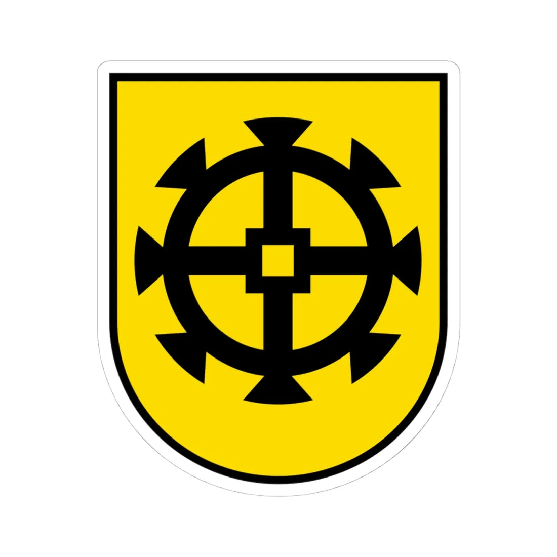 Wappen Greng (Switzerland) (Coat of Arms) STICKER Vinyl Kiss-Cut Decal 4 Inch White - The Sticker Space