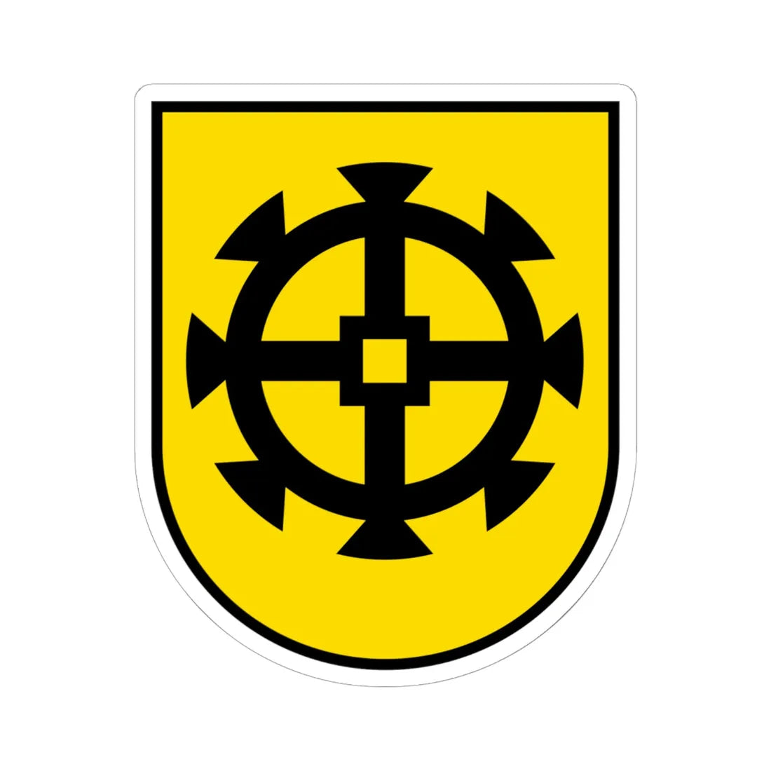 Wappen Greng (Switzerland) (Coat of Arms) STICKER Vinyl Kiss-Cut Decal 6 Inch White - The Sticker Space