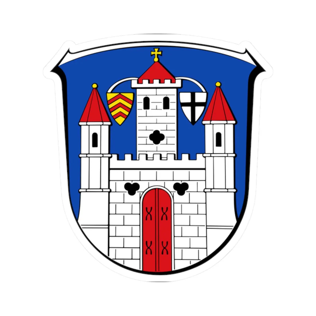 Wappen Groß-Umstadt (Germany) (Coat of Arms) STICKER Vinyl Kiss-Cut Decal 2 Inch White - The Sticker Space