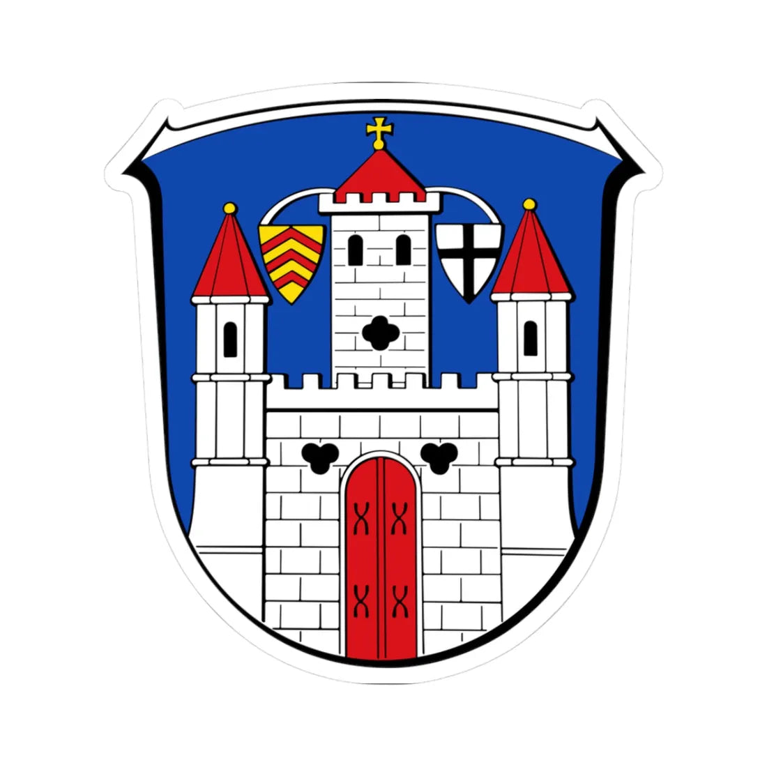 Wappen Groß-Umstadt (Germany) (Coat of Arms) STICKER Vinyl Kiss-Cut Decal 3 Inch White - The Sticker Space