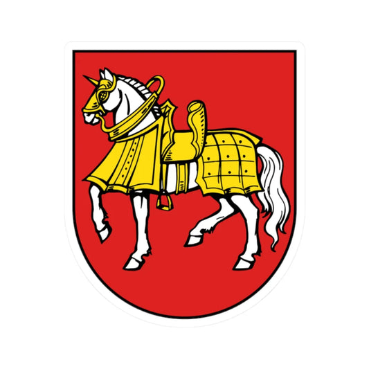 Wappen Groitzsch (Germany) (Coat of Arms) STICKER Vinyl Kiss-Cut Decal 2 Inch White - The Sticker Space