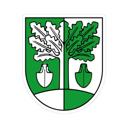 Wappen Grosspoesna (Germany) (Coat of Arms) STICKER Vinyl Kiss-Cut Decal 4 Inch White - The Sticker Space