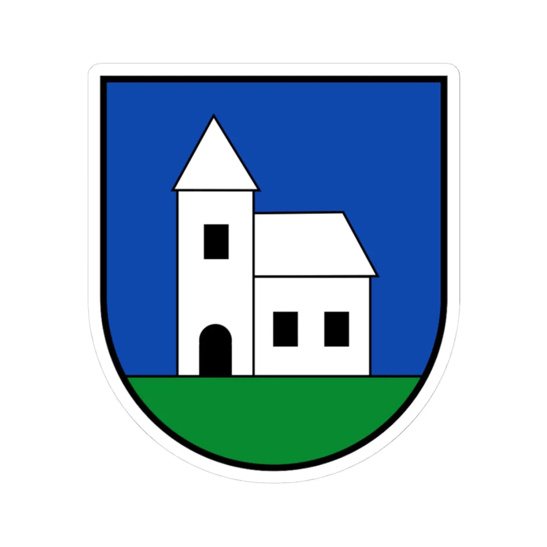 Wappen Halbturn (Austria) (Coat of Arms) STICKER Vinyl Kiss-Cut Decal 3 Inch White - The Sticker Space