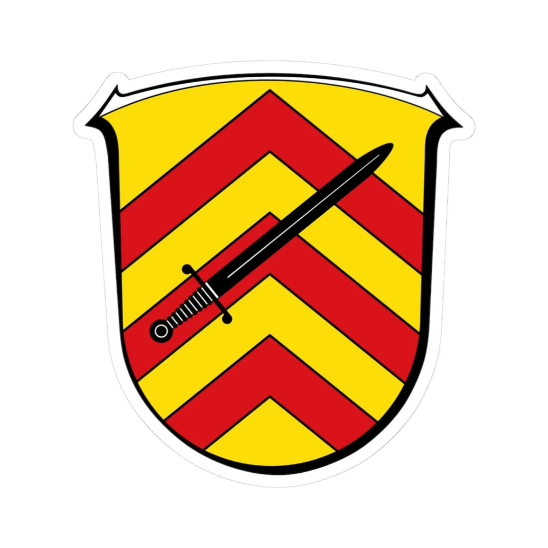 Wappen Hammersbach Hessen (Germany) (Coat of Arms) STICKER Vinyl Kiss-Cut Decal 3 Inch White - The Sticker Space