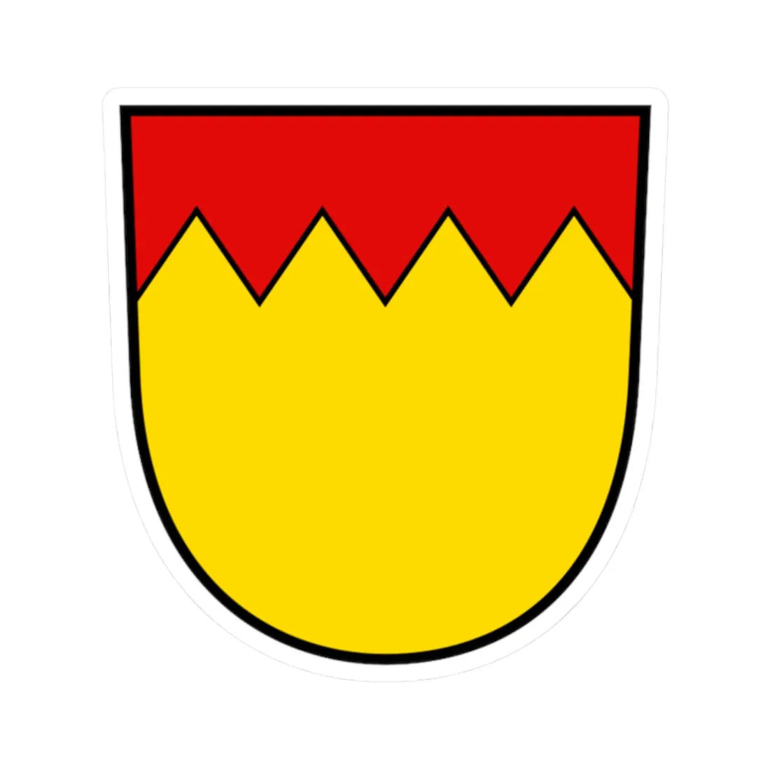 Wappen Harthausen auf der Scher (Germany) (Coat of Arms) STICKER Vinyl Kiss-Cut Decal 2 Inch White - The Sticker Space