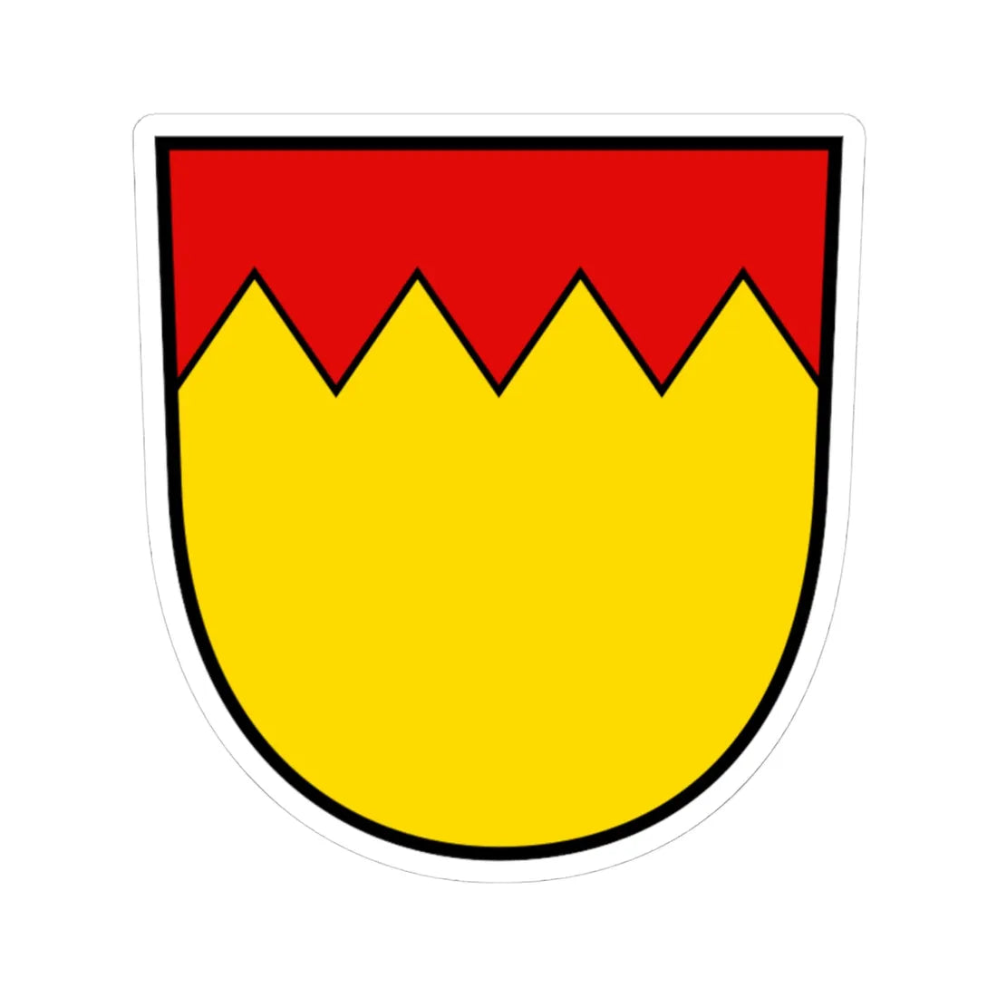 Wappen Harthausen auf der Scher (Germany) (Coat of Arms) STICKER Vinyl Kiss-Cut Decal 4 Inch White - The Sticker Space