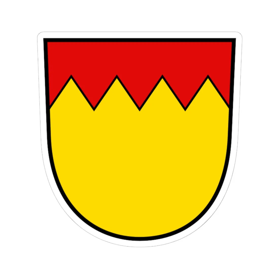 Wappen Harthausen auf der Scher (Germany) (Coat of Arms) STICKER Vinyl Kiss-Cut Decal 6 Inch White - The Sticker Space