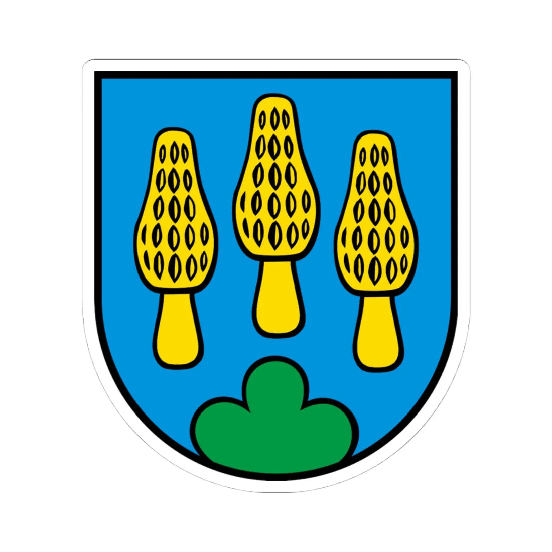 Wappen Hellikon AG (Switzerland) (Coat of Arms) STICKER Vinyl Kiss-Cut Decal 4 Inch White - The Sticker Space