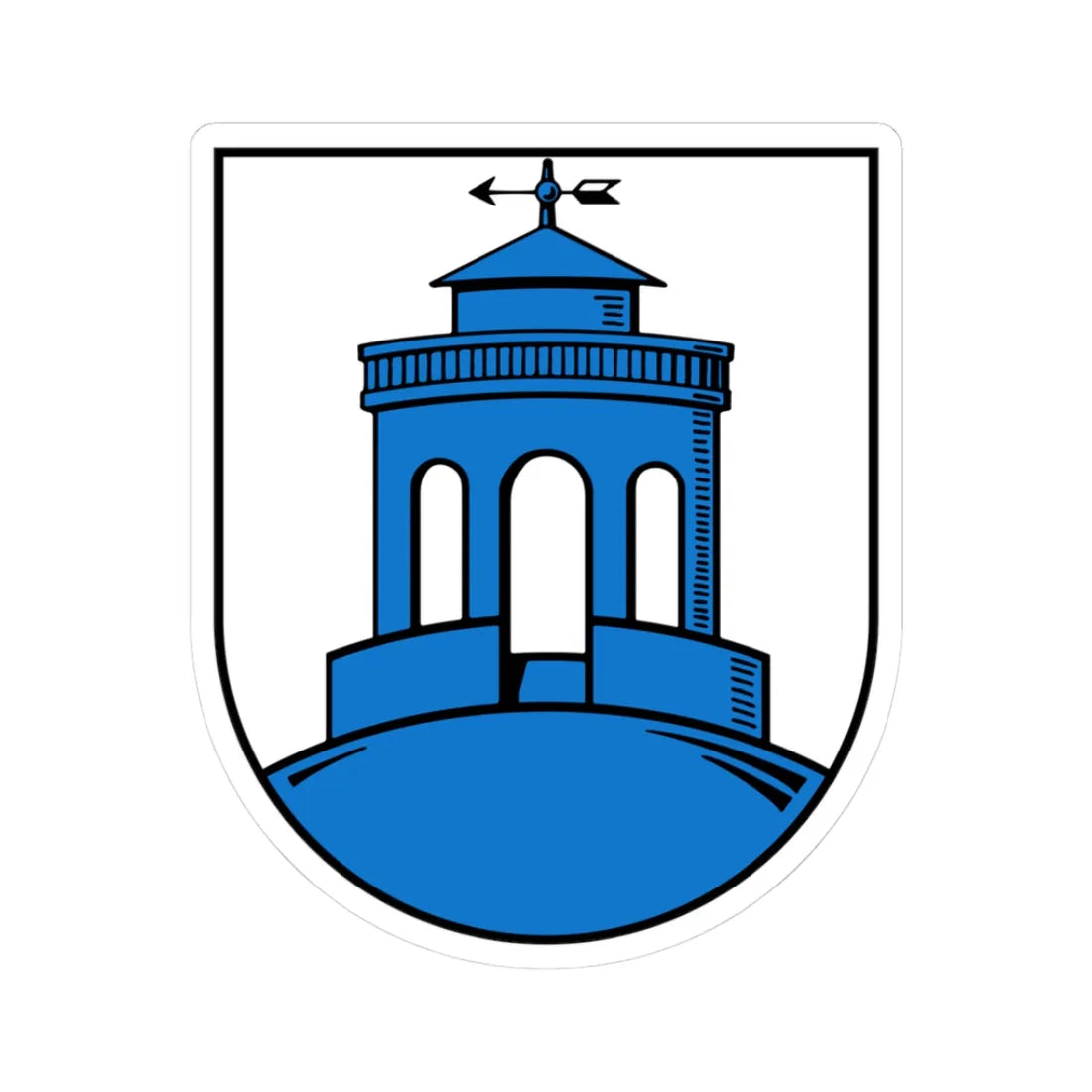 Wappen Herrnhut (Germany) (Coat of Arms) STICKER Vinyl Kiss-Cut Decal 3 Inch White - The Sticker Space