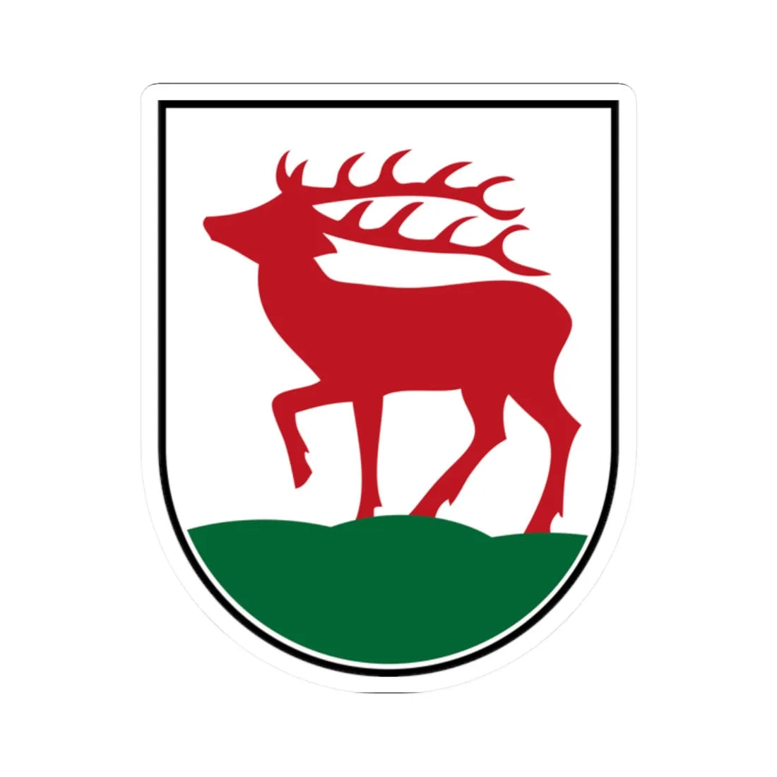Wappen Herzberg Elster (Germany) (Coat of Arms) STICKER Vinyl Kiss-Cut Decal 2 Inch White - The Sticker Space