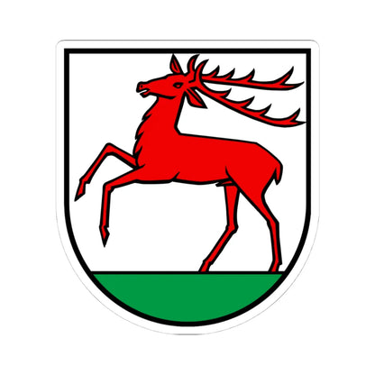 Wappen Hirschthal AG (Switzerland) (Coat of Arms) STICKER Vinyl Kiss-Cut Decal 4 Inch White - The Sticker Space