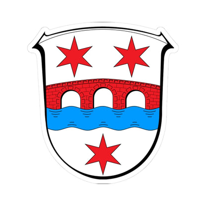Wappen Hoechst im Odenwald (Germany) (Coat of Arms) STICKER Vinyl Kiss-Cut Decal 3 Inch White - The Sticker Space