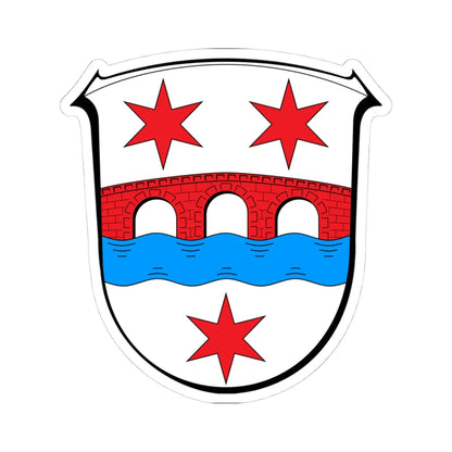 Wappen Hoechst im Odenwald (Germany) (Coat of Arms) STICKER Vinyl Kiss-Cut Decal 4 Inch White - The Sticker Space