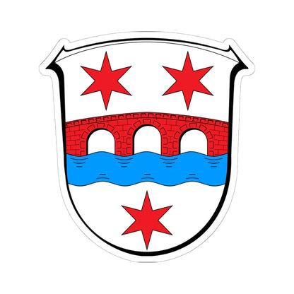 Wappen Hoechst im Odenwald (Germany) (Coat of Arms) STICKER Vinyl Kiss-Cut Decal 6 Inch White - The Sticker Space