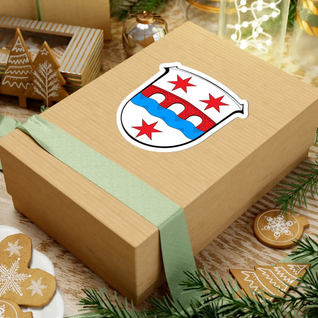 Wappen Hoechst im Odenwald (Germany) (Coat of Arms) STICKER Vinyl Kiss-Cut Decal - The Sticker Space