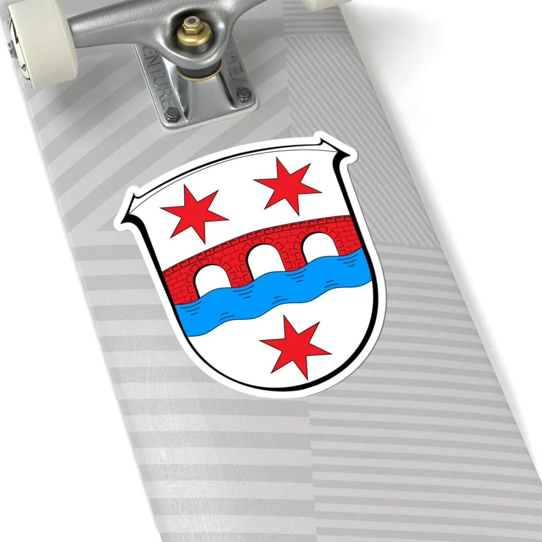 Wappen Hoechst im Odenwald (Germany) (Coat of Arms) STICKER Vinyl Kiss-Cut Decal - The Sticker Space