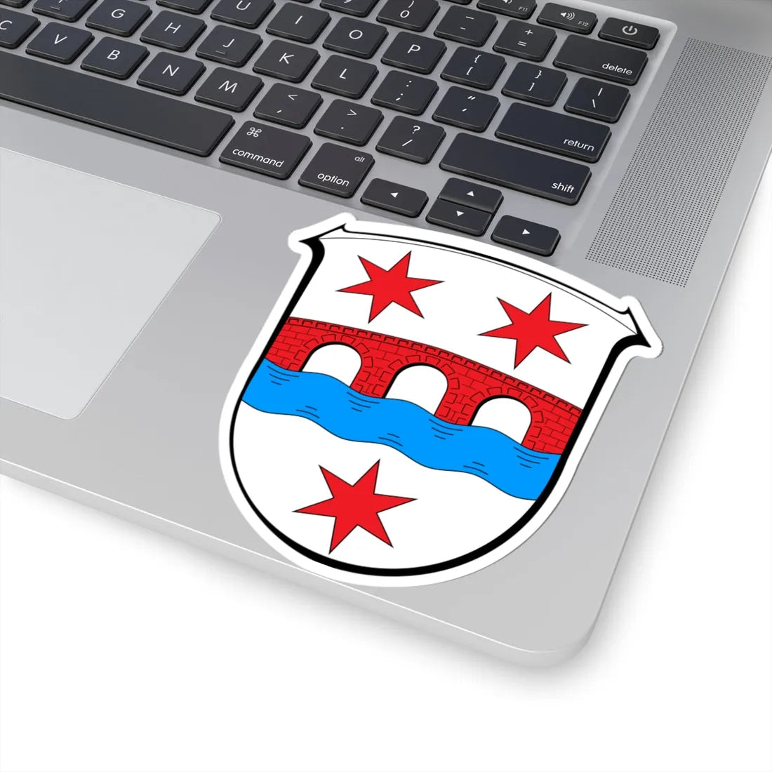 Wappen Hoechst im Odenwald (Germany) (Coat of Arms) STICKER Vinyl Kiss-Cut Decal - The Sticker Space