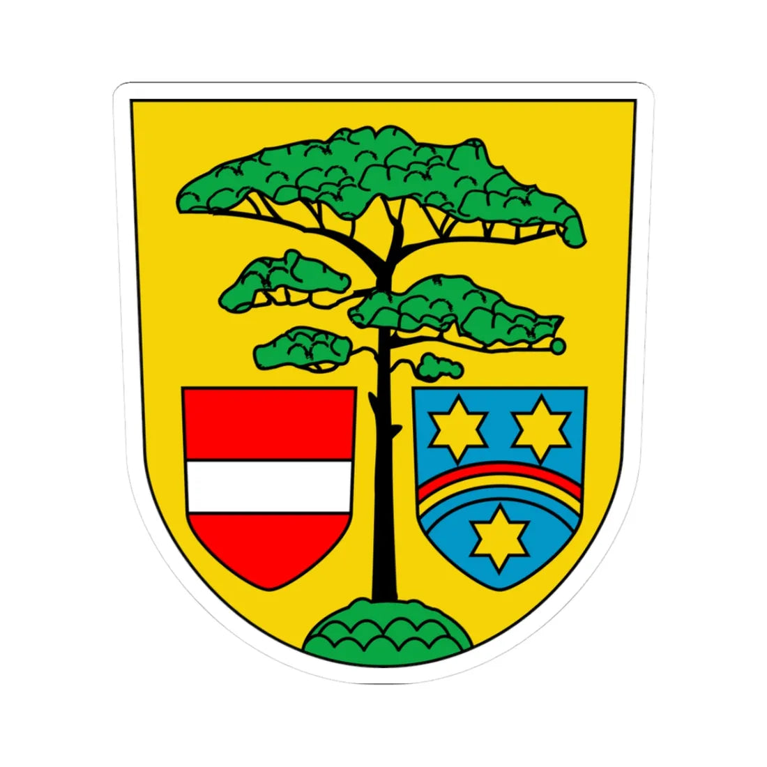 Wappen Hohen Neuendorf (Germany) (Coat of Arms) STICKER Vinyl Kiss-Cut Decal 3 Inch White - The Sticker Space