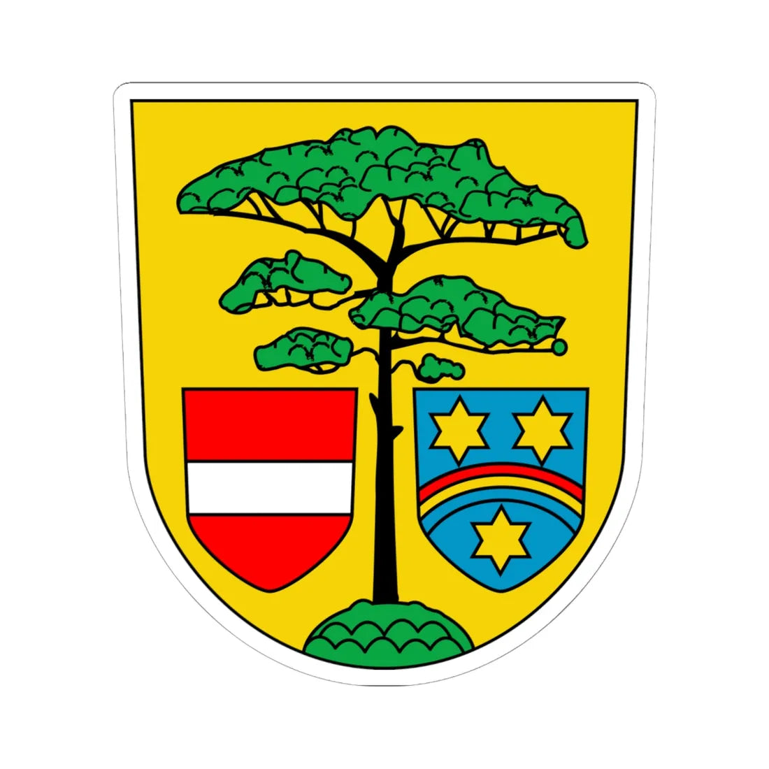 Wappen Hohen Neuendorf (Germany) (Coat of Arms) STICKER Vinyl Kiss-Cut Decal 6 Inch White - The Sticker Space