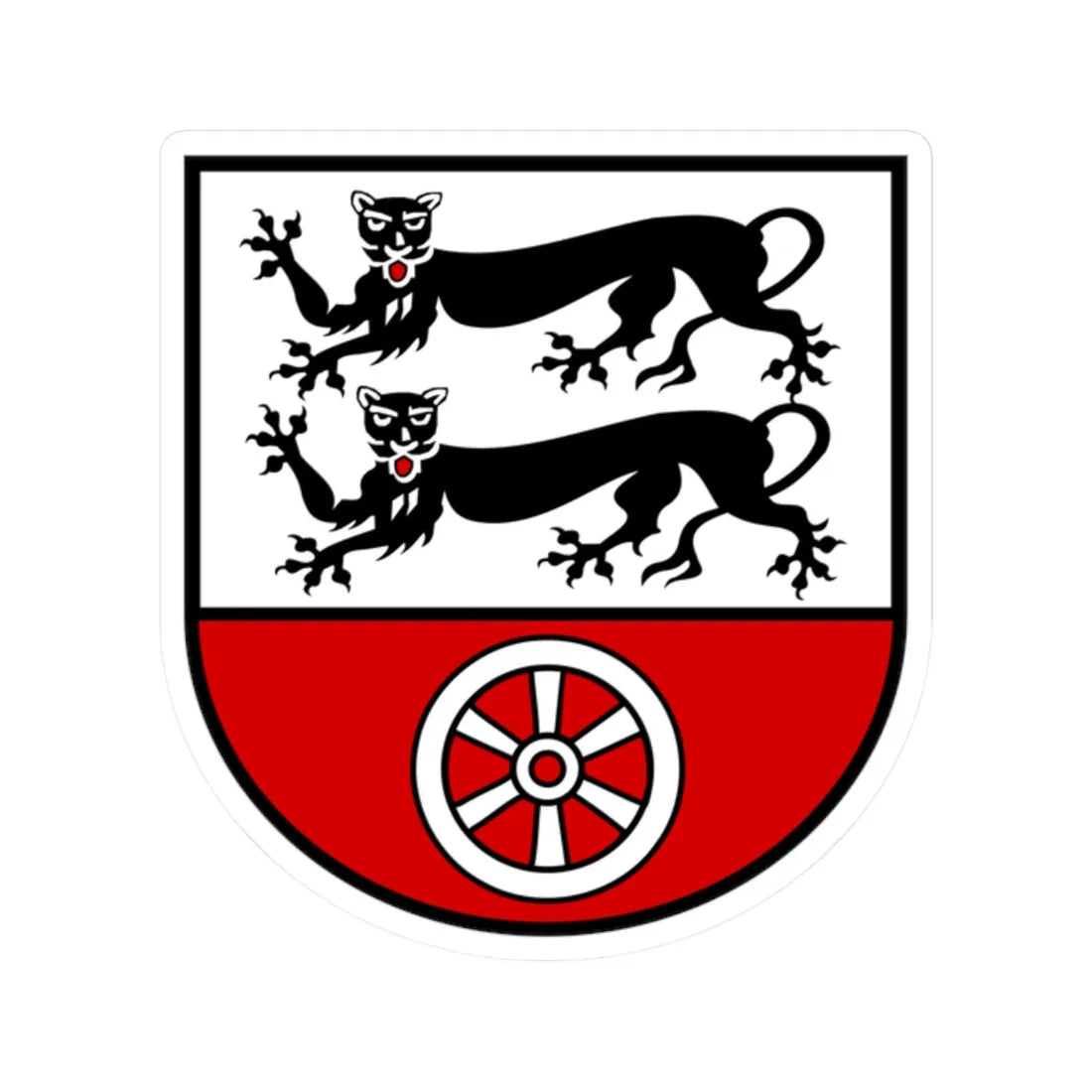 Wappen Hohenlohekreis (Germany) (Coat of Arms) STICKER Vinyl Kiss-Cut Decal 2 Inch White - The Sticker Space