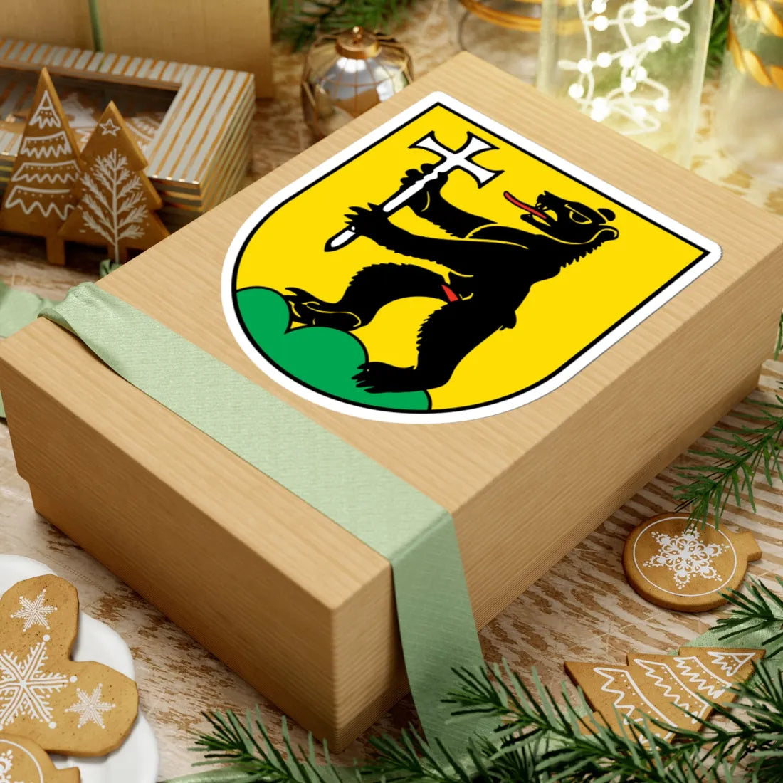 Wappen Hospental (Switzerland) (Coat of Arms) STICKER Vinyl Kiss-Cut Decal - The Sticker Space