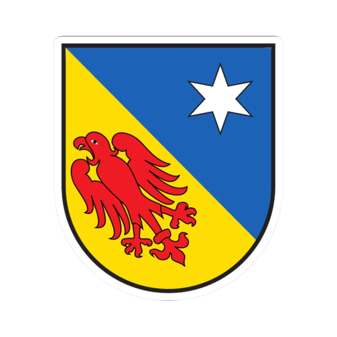 Wappen Juval (Switzerland) (Coat of Arms) STICKER Vinyl Kiss-Cut Decal 2 Inch White - The Sticker Space