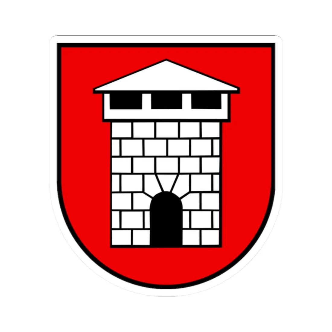 Wappen Kaiseraugst AG (Switzerland) (Coat of Arms) STICKER Vinyl Kiss-Cut Decal 2 Inch White - The Sticker Space