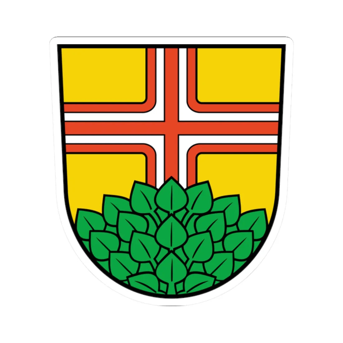 Wappen Kiekebusch (Germany) (Coat of Arms) STICKER Vinyl Kiss-Cut Decal 2 Inch White - The Sticker Space