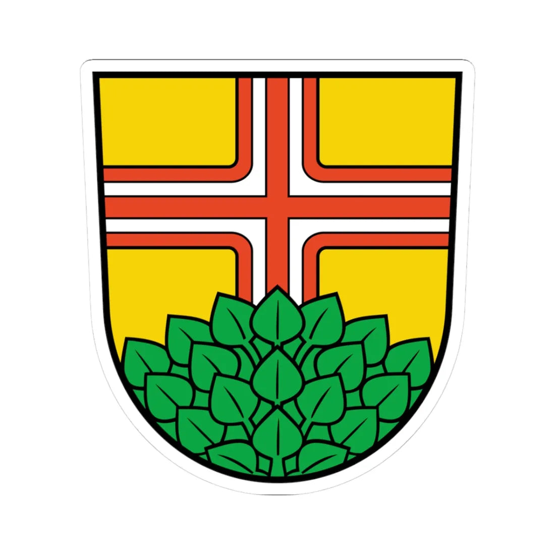 Wappen Kiekebusch (Germany) (Coat of Arms) STICKER Vinyl Kiss-Cut Decal 3 Inch White - The Sticker Space