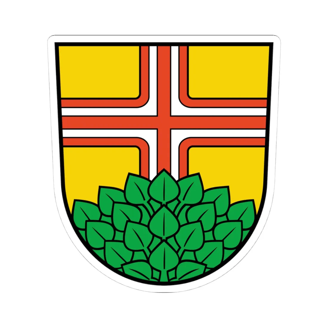 Wappen Kiekebusch (Germany) (Coat of Arms) STICKER Vinyl Kiss-Cut Decal 4 Inch White - The Sticker Space