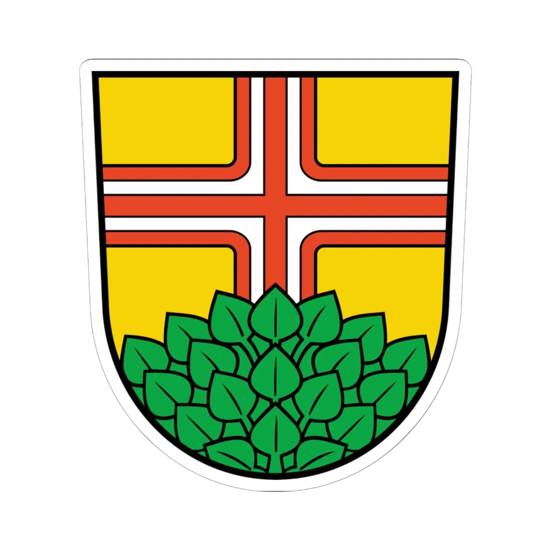 Wappen Kiekebusch (Germany) (Coat of Arms) STICKER Vinyl Kiss-Cut Decal 6 Inch White - The Sticker Space