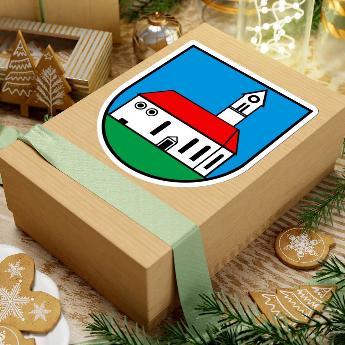 Wappen Kirchleerau AG (Switzerland) (Coat of Arms) STICKER Vinyl Kiss-Cut Decal - The Sticker Space