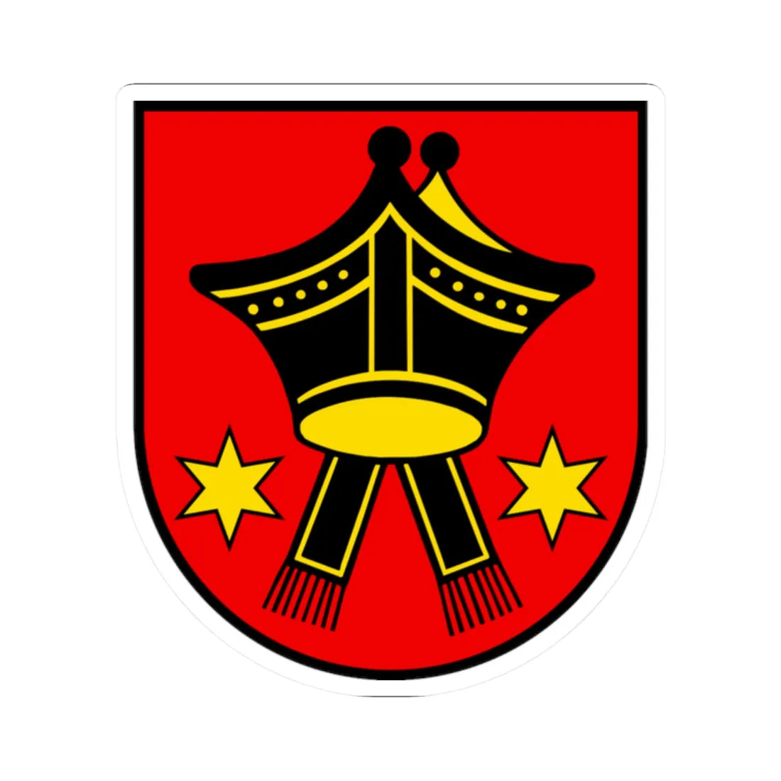 Wappen Klingnau (Switzerland) (Coat of Arms) STICKER Vinyl Kiss-Cut Decal 2 Inch White - The Sticker Space